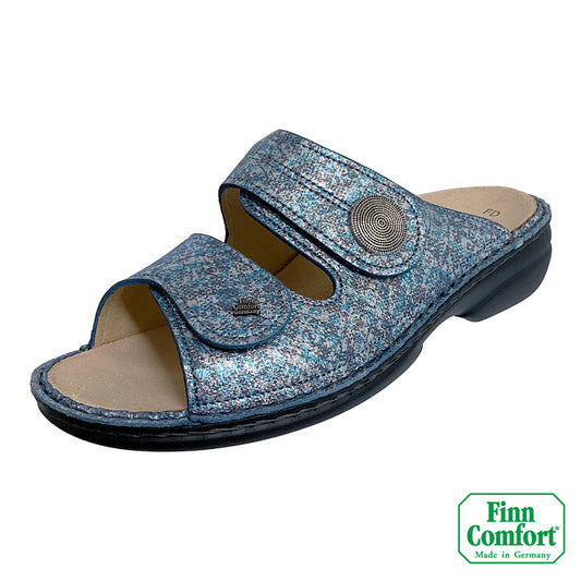 FinnComfort德國芬恩健康鞋 SANSIBAR 2550 灰丹寧藍 288124 Classic 拖鞋 涼拖鞋 基本款(女)