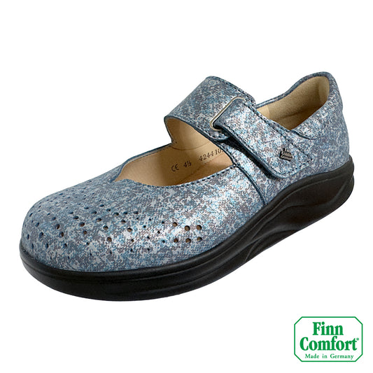 FinnComfort德國芬恩健康鞋 HUDSON 2978 灰丹寧藍 288124 Finnamic 涼鞋 涼拖鞋 健走鞋 扁平足 高足弓 流行款(女)