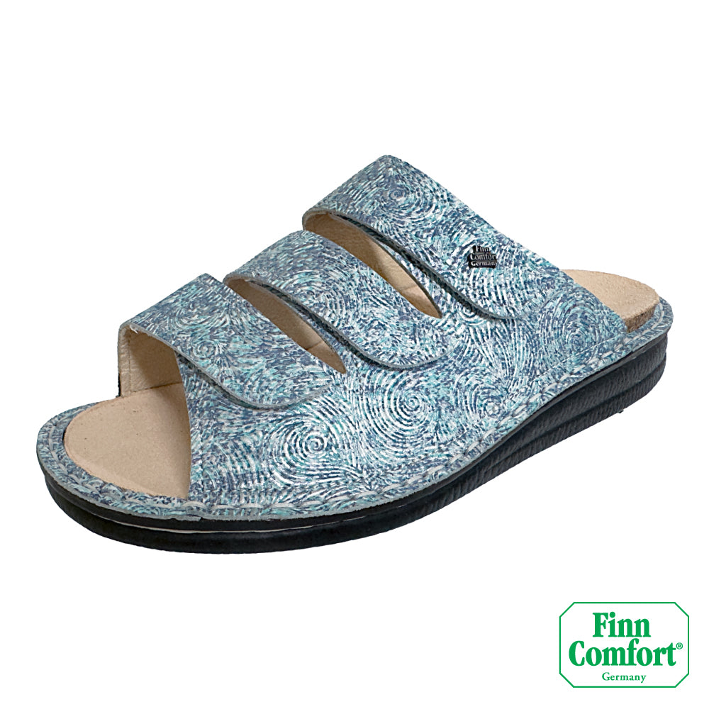 FinnComfort德國芬恩健康鞋 KORFU 1508 梵谷藍 840214 Classic 拖鞋 涼拖鞋 基本款(女)