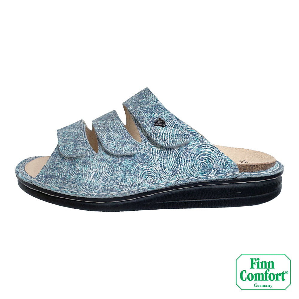 FinnComfort德國芬恩健康鞋 KORFU 1508 梵谷藍 840214 Classic 拖鞋 涼拖鞋 基本款(女)