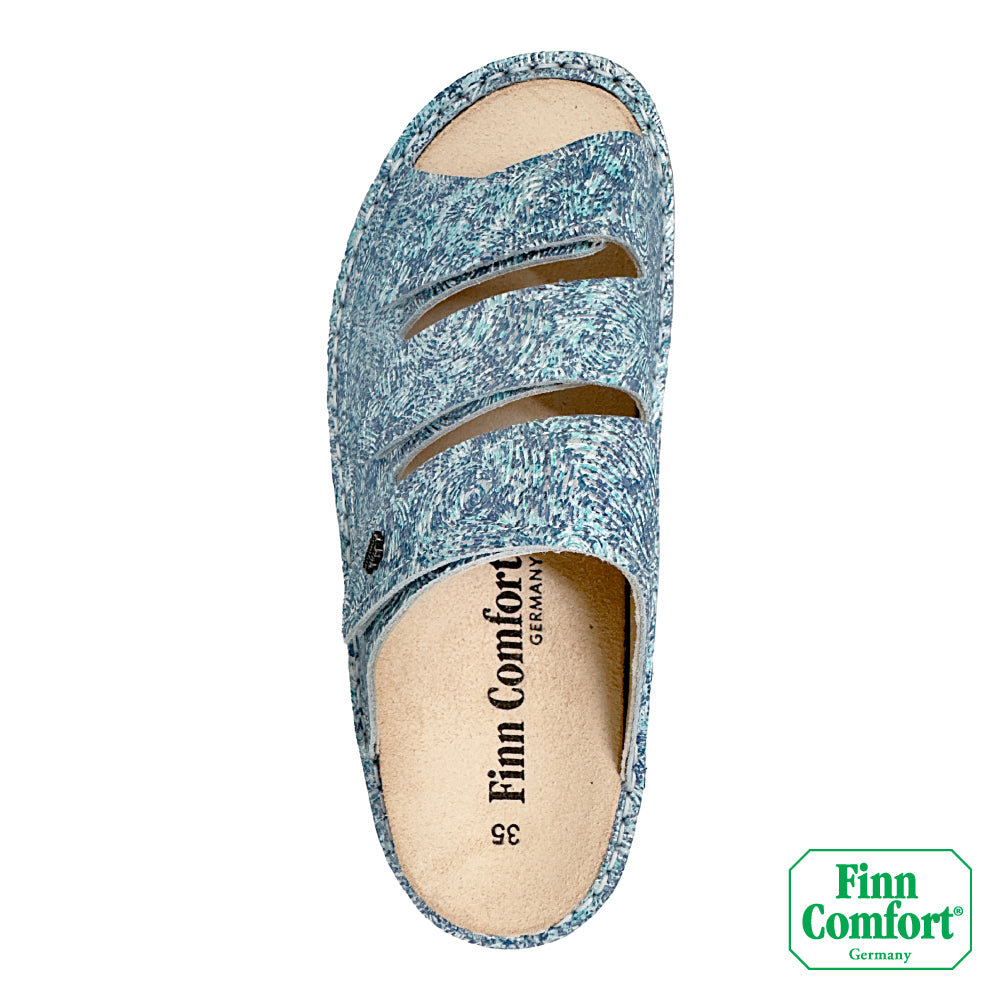 FinnComfort德國芬恩健康鞋 KORFU 1508 梵谷藍 840214 Classic 拖鞋 涼拖鞋 基本款(女)