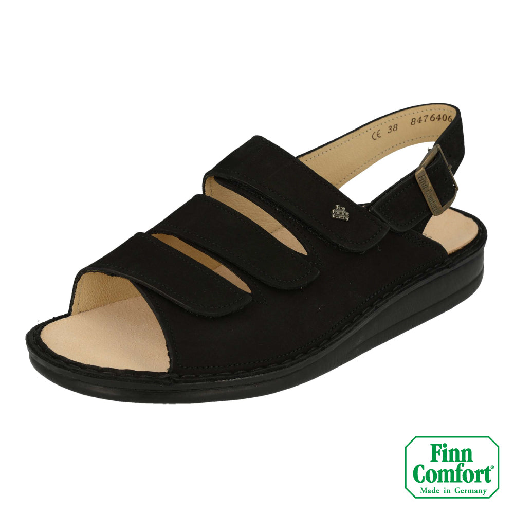 FinnComfort德國芬恩健康鞋 SYLT 2509 黑色 007099 Classic 涼鞋 拇趾外翻 涼拖鞋 基本款(女)