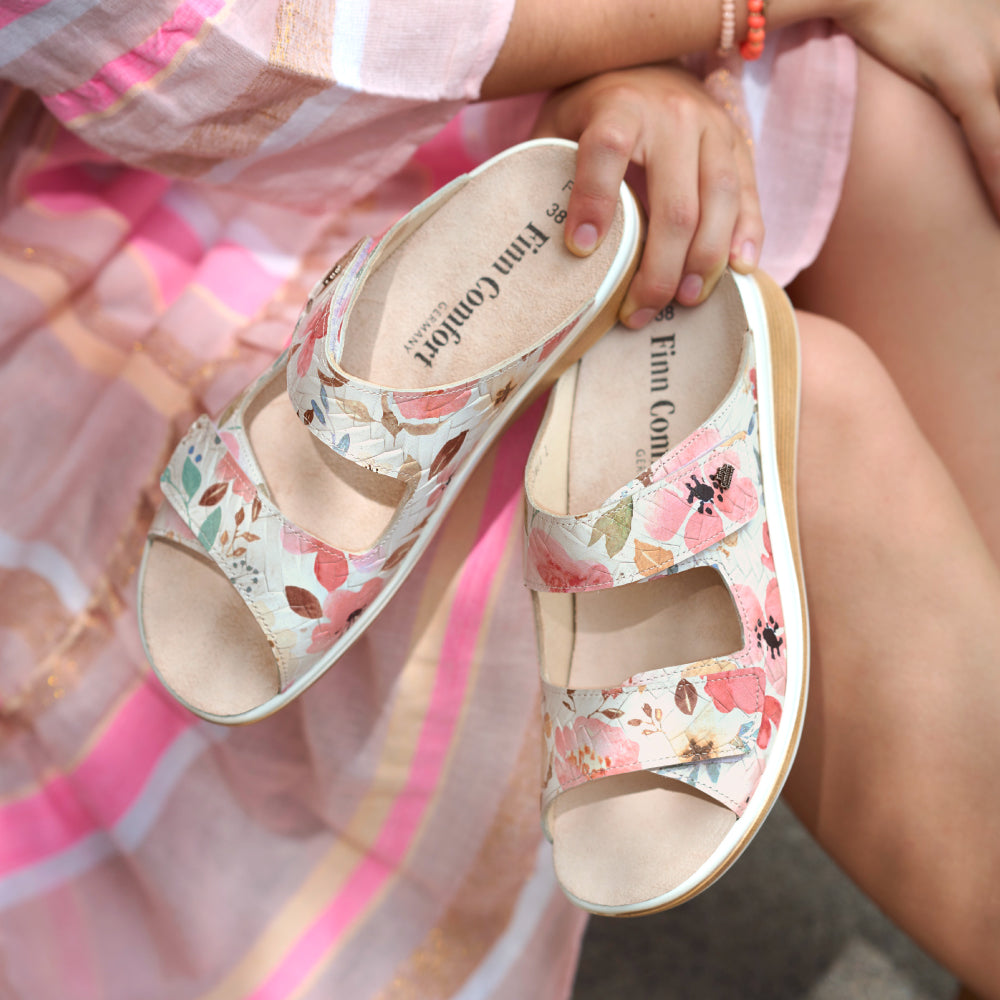 FinnComfort德國芬恩健康鞋 MORELIA 2633 夏日小花 800057 Classic 拖鞋 涼拖鞋 基本款(女)