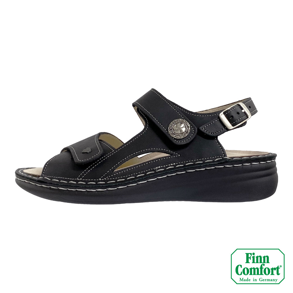 FinnComfort德國芬恩健康鞋 BARBUDA 2641 極致黑 723393 FinnMellow 涼鞋 涼拖鞋 基本款 足底疼痛點 足底筋膜炎(女)
