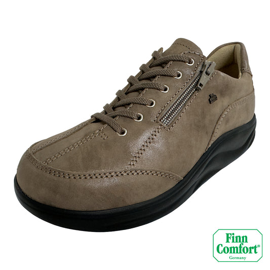 FinnComfort德國芬恩健康鞋 OTARU 2913 岩沙棕 702476 Finnamic 繫帶鞋 側拉鍊 健走鞋 扁平足 高足弓 流行款(女)