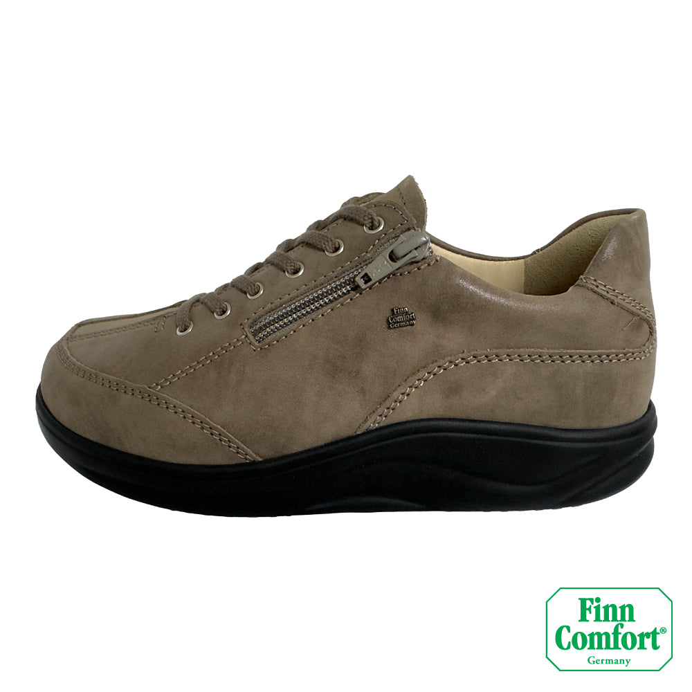 FinnComfort德國芬恩健康鞋 OTARU 2913 岩沙棕 702476 Finnamic 繫帶鞋 側拉鍊 健走鞋 扁平足 高足弓 流行款(女)