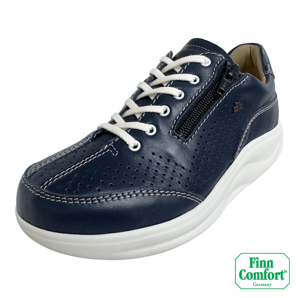 FinnComfort德國芬恩健康鞋 OZE 2927 海夜藍 195241 Finnamic 繫帶鞋 側拉鍊 健走鞋 扁平足 高足弓 流行款(女)