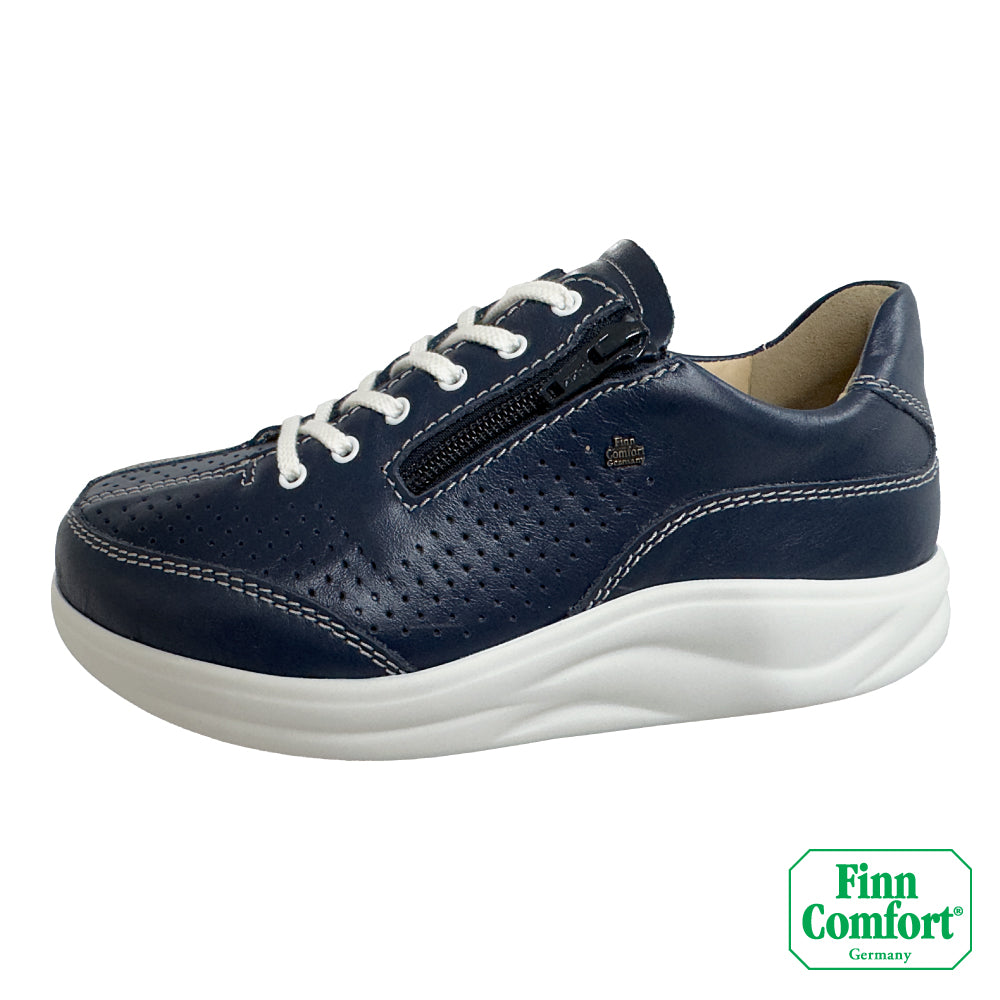 FinnComfort德國芬恩健康鞋 OZE 2927 海夜藍 195241 Finnamic 繫帶鞋 側拉鍊 健走鞋 扁平足 高足弓 流行款(女)