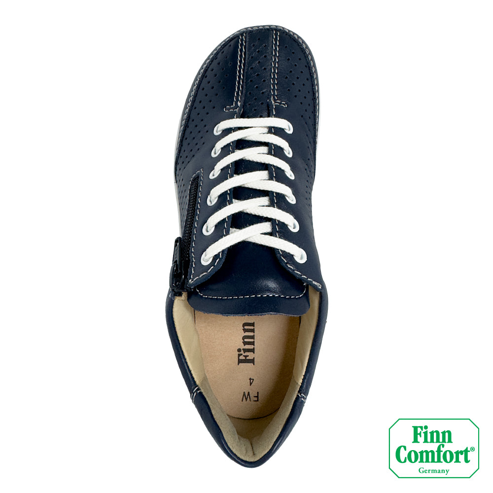 FinnComfort德國芬恩健康鞋 OZE 2927 海夜藍 195241 Finnamic 繫帶鞋 側拉鍊 健走鞋 扁平足 高足弓 流行款(女)