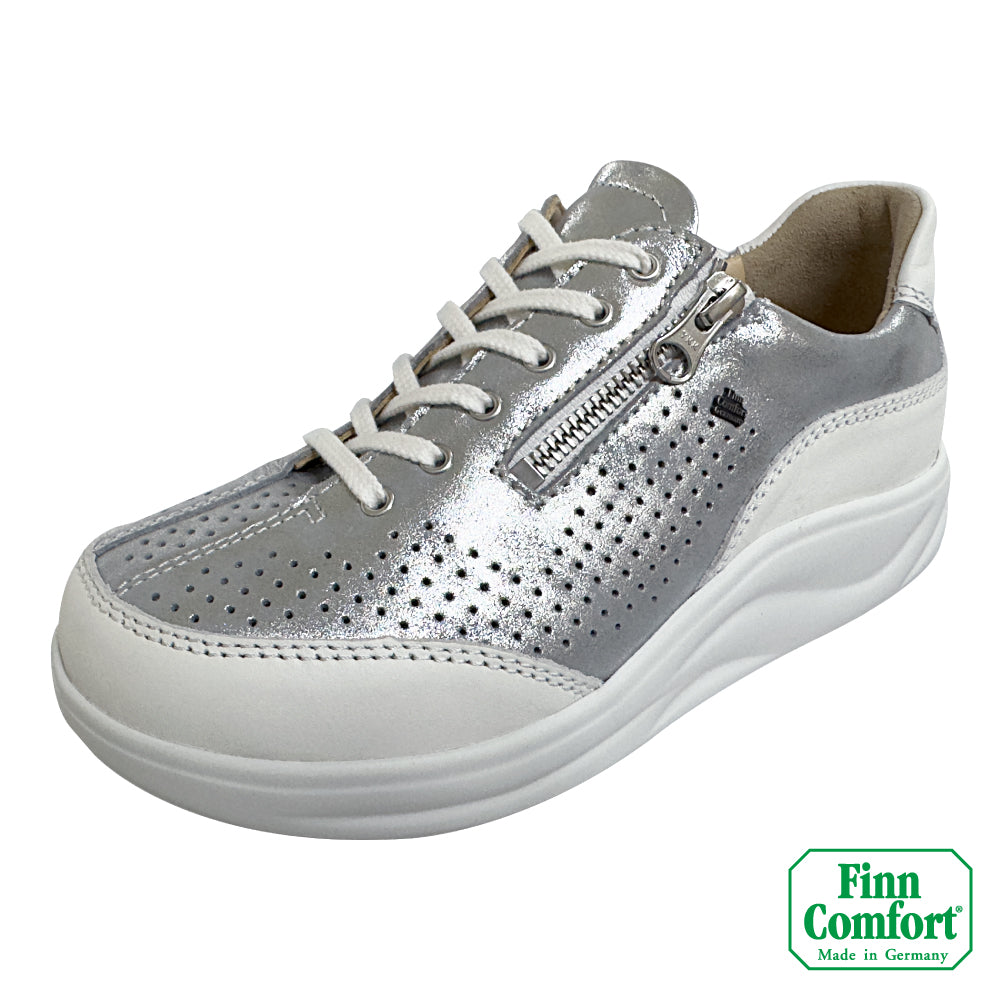 FinnComfort德國芬恩健康鞋 OZE 2927 時尚銀 901942 Finnamic 繫帶鞋 側拉鍊 健走鞋 扁平足 高足弓 流行款(女)