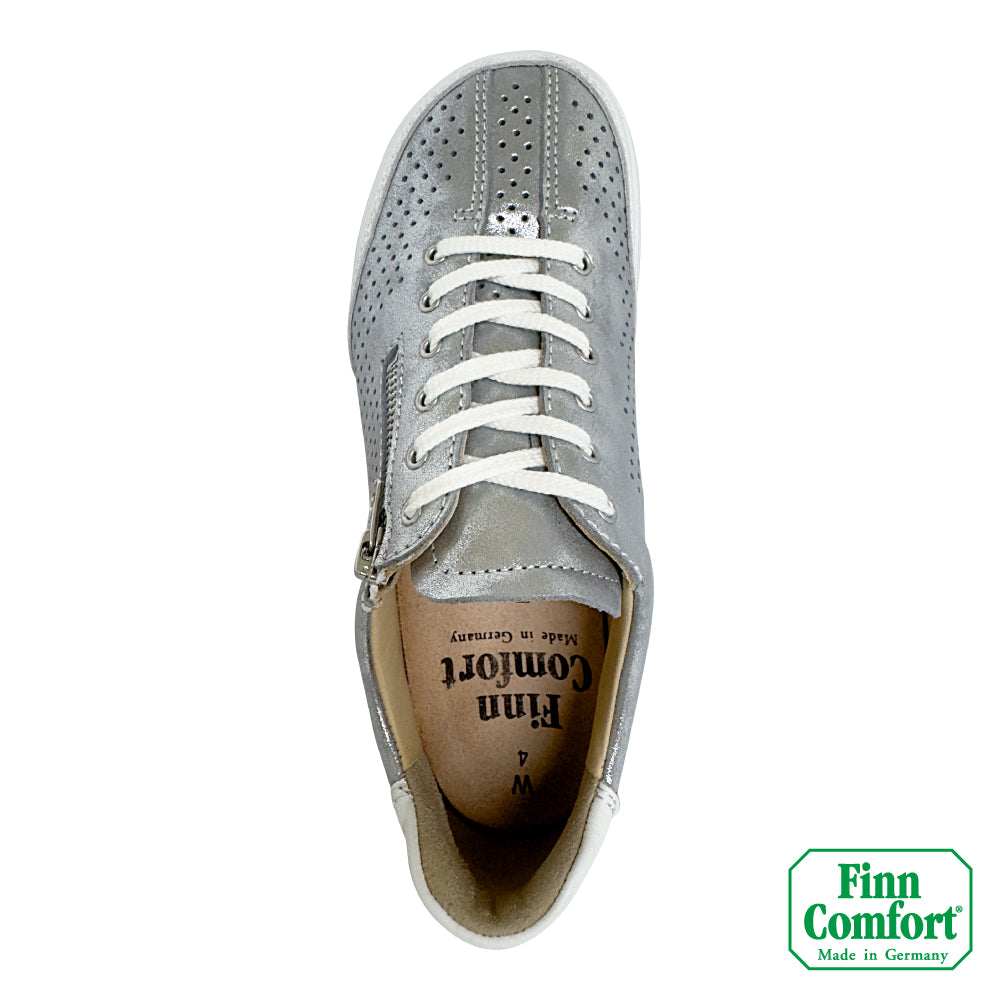 FinnComfort德國芬恩健康鞋 OZE 2927 時尚銀 901942 Finnamic 繫帶鞋 側拉鍊 健走鞋 扁平足 高足弓 流行款(女)