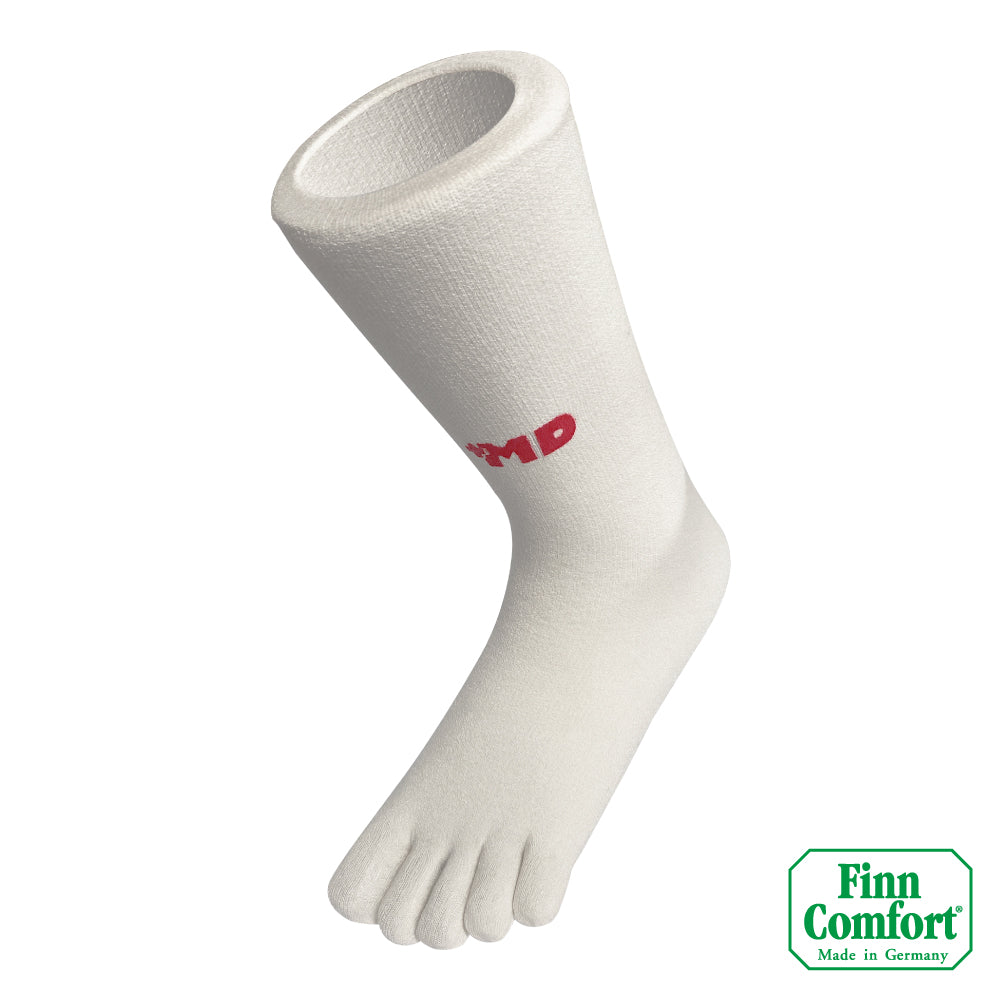 FinnComfort德國芬恩健康鞋 五指襪 5105 米白 W 中筒襪 健康襪 五趾襪 襪子 運動襪(男/女)
